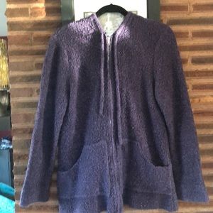 Boutique brand zip hooded cardigan EUC